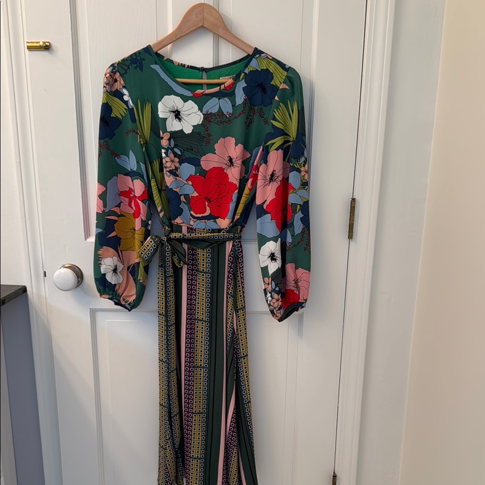 Floral Green Maxi Dress
